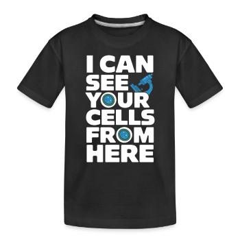 Passionné de microscope Technicien de laboratoire Science - T-shirt bio Premium Enfant - noir - Devant
