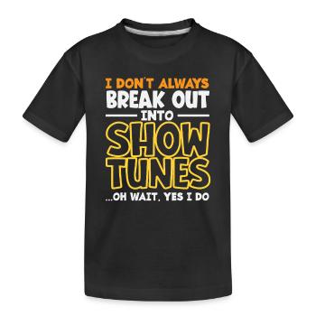 Comédies musicales Amateur Spectacle Mélodies Texte - T-shirt bio Premium Enfant - noir - Devant