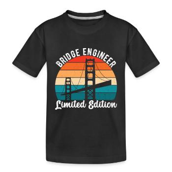 Ingénieur des ponts Construction de ponts - T-shirt bio Premium Enfant - noir - Devant