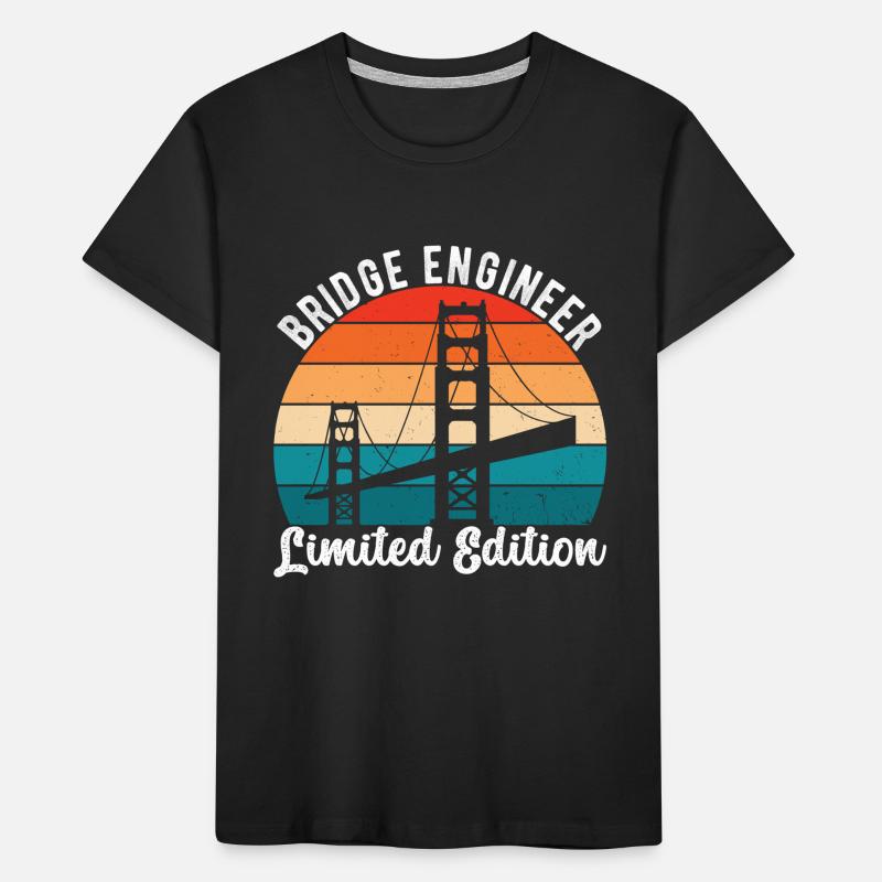 Ingénieur des ponts Construction de ponts T-shirt bio Premium Enfant
