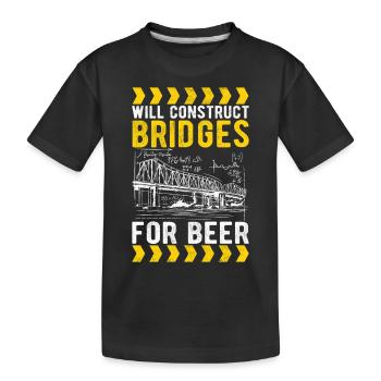 Ingénieur des ponts Construction de ponts - T-shirt bio Premium Enfant - noir - Devant