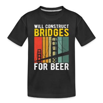 Ingénieur des ponts Construction de ponts - T-shirt bio Premium Enfant - noir - Devant