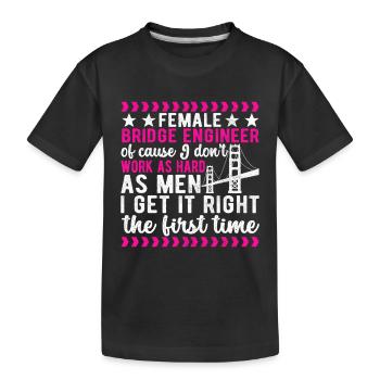 Ingénieur des ponts Construction de ponts - T-shirt bio Premium Enfant - noir - Devant
