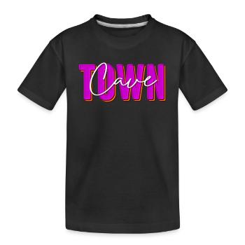 Lettrage Cave Town aux couleurs néon avec - T-shirt bio Premium Enfant - noir - Devant