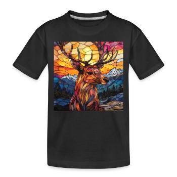 Reh - Kinder Premium Bio T-Shirt - Schwarz - Vorne