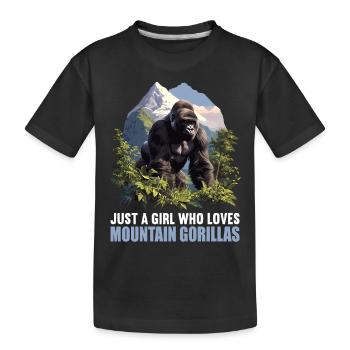 Berggorillas Berggorilla - Kinder Premium Bio T-Shirt - Schwarz - Vorne