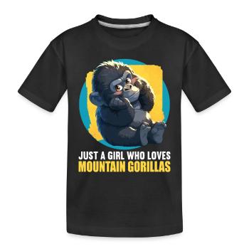 Berggorillas Berggorilla - Kinder Premium Bio T-Shirt - Schwarz - Vorne