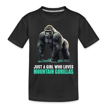 Berggorillas Berggorilla - Kinder Premium Bio T-Shirt - Schwarz - Vorne