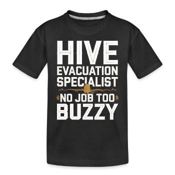 Spécialiste de l’élimination des abeilles Sauvetage en essaim vivant - T-shirt bio Premium Enfant - noir - Devant