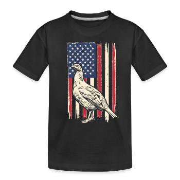 Auerhahn - Kinder Premium Bio T-Shirt - Schwarz - Vorne