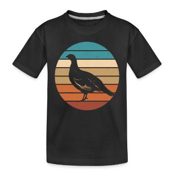 Auerhahn - Kinder Premium Bio T-Shirt - Schwarz - Vorne