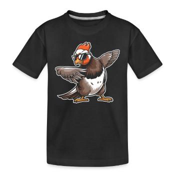 Auerhahn - Kinder Premium Bio T-Shirt - Schwarz - Vorne