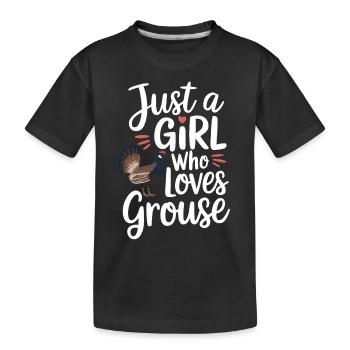 Auerhahn - Kinder Premium Bio T-Shirt - Schwarz - Vorne