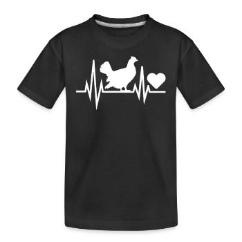 Auerhahn - Kinder Premium Bio T-Shirt - Schwarz - Vorne