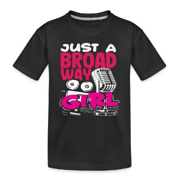Amateur de comédie musicale juste une fille de Broadway - T-shirt bio Premium Enfant - noir - Devant