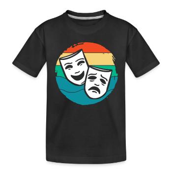 Comédie musicale, Amant, Théâtre, Masques, Art - T-shirt bio Premium Enfant - noir - Devant