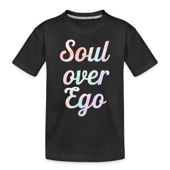 Inspiration : Citation de l’âme sur l’ego - T-shirt bio Premium Enfant - noir - Devant