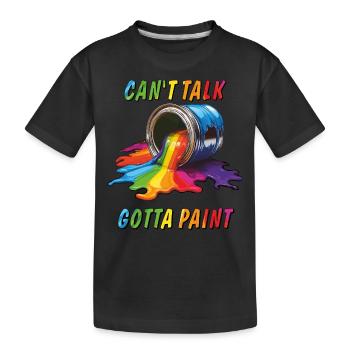 POT DE PEINTURE COULEURS ART - T-shirt bio Premium Enfant - noir - Devant