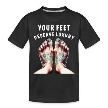 VOS PIEDS MÉRITENT LE LUXE - T-shirt bio Premium Enfant - noir - Devant