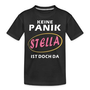 PAS DE PANIQUE, STELLA EST LÀ APRÈS TOUT - T-shirt bio Premium Enfant - noir - Devant