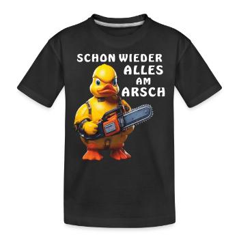 TOUT SUR LE CUL ENCORE UNE FOIS - T-shirt bio Premium Enfant - noir - Devant