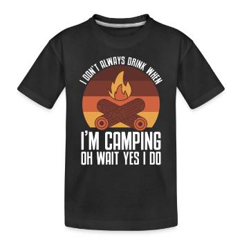 Camping Campfire Camper - Kids' Premium Organic T-Shirt - black - Front