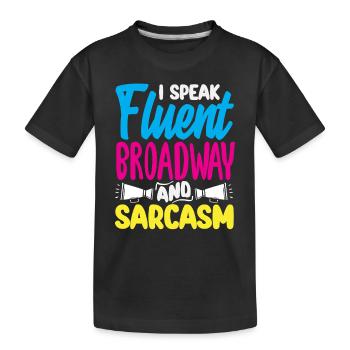 Amateur de comédie musicale : Je parle Broadway - T-shirt bio Premium Enfant - noir - Devant