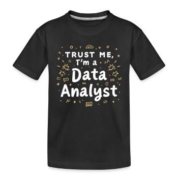 Analyste de données Spécialiste Big Data Business - T-shirt bio Premium Enfant - noir - Devant