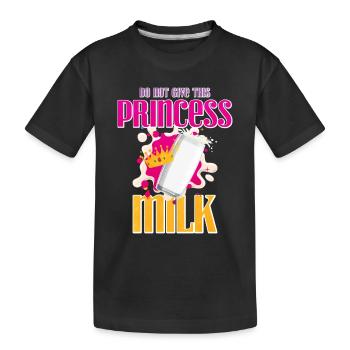 Milch - Kinder Premium Bio T-Shirt - Schwarz - Vorne