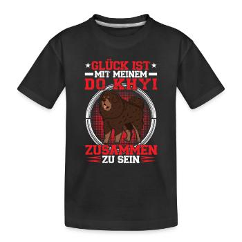 À mon Do Khyi, son dogue tibétain Mastiff tibétain - T-shirt bio Premium Enfant - noir - Devant