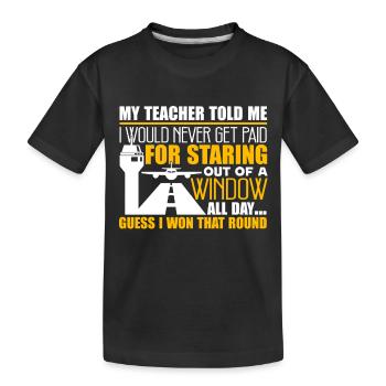 Air Traffic Controller I am A Air Traffic Control - Kids' Premium Organic T-Shirt - black - Front