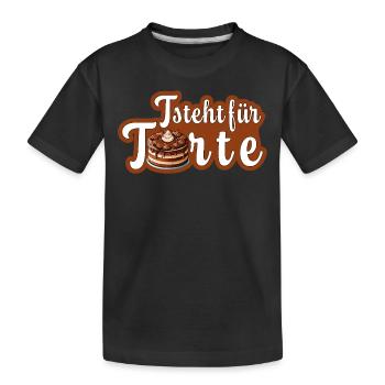 T comme gâteau - T-shirt bio Premium Enfant - noir - Devant