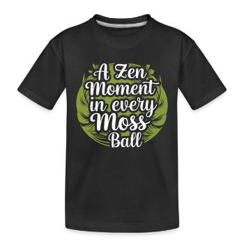 Kokedama Moss Ball Plants Japanese Gardening - Kids' Premium Organic T-Shirt - black - Front