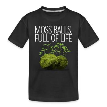 Kokedama Moss Ball Plants Japanese Gardening - Kids' Premium Organic T-Shirt - black - Front