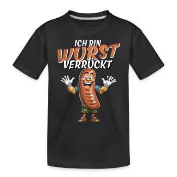 JE SUIS FOU DE SAUCISSES - T-shirt bio Premium Enfant - noir - Devant
