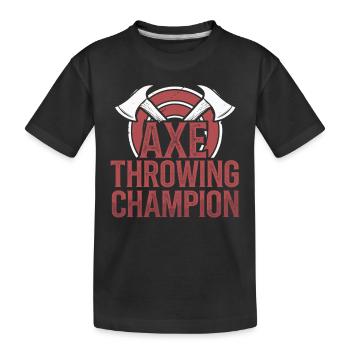 Axe Throwing Target Practice Lumberjack Sport - Kinder Premium Bio T-Shirt - Schwarz - Vorne