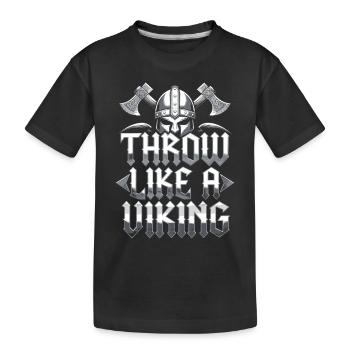 Axe Throwing Target Practice Lumberjack Sport - Kinder Premium Bio T-Shirt - Schwarz - Vorne