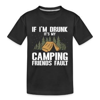 Camping Feu de camp Camper - T-shirt bio Premium Enfant - noir - Devant