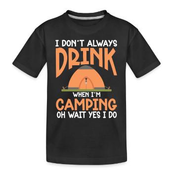 Camping Feu de camp Camper - T-shirt bio Premium Enfant - noir - Devant