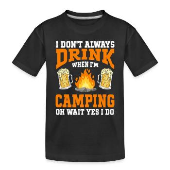 Camping Feu de camp Camper - T-shirt bio Premium Enfant - noir - Devant