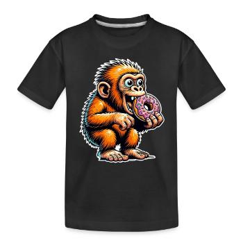 Donut de Néandertal - T-shirt bio Premium Enfant - noir - Devant