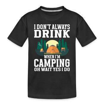 Camping Feu de camp Camper - T-shirt bio Premium Enfant - noir - Devant