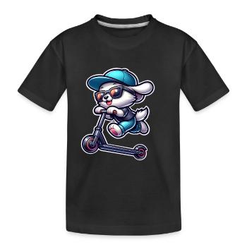 E-Scooter E-Scooter Scooter Dog - Kids' Premium Organic T-Shirt - black - Front