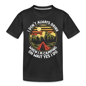 Camping Feu de camp Camper - T-shirt bio Premium Enfant - noir - Devant
