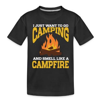 Camping Feu de camp Camper - T-shirt bio Premium Enfant - noir - Devant