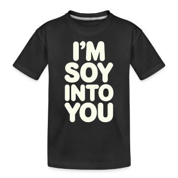 Ich Bin Soja In Dich Verliebt Vegan Vegetarian - Kinder Premium Bio T-Shirt - Schwarz - Vorne
