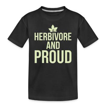 Kräuterfresser Und Stolz: Vegan Vegetarisch - Kinder Premium Bio T-Shirt - Schwarz - Vorne