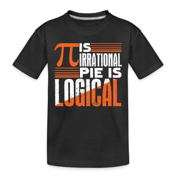 Pi Day Pi Is Irrational - Kids' Premium Organic T-Shirt - black - Front