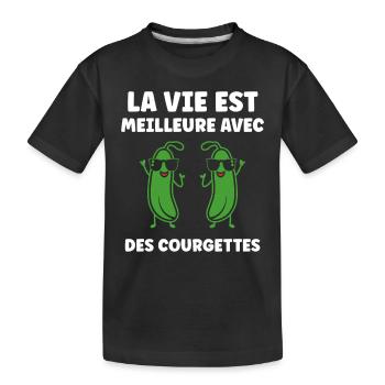 Humour Courgette - T-shirt bio Premium Enfant - noir - Devant