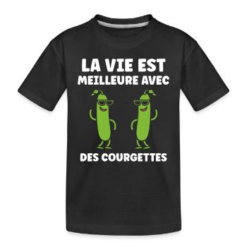 Humour Courgette - T-shirt bio Premium Enfant - noir - Devant